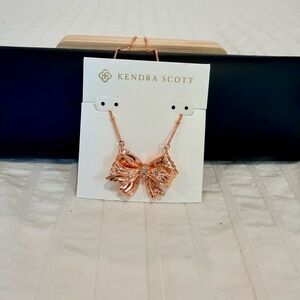 Kendra Scott x Love Shack Fancy Rose Gold Butterfly Pendant Necklace